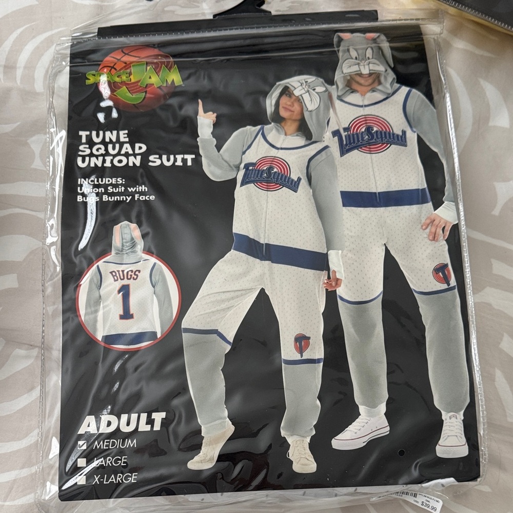 Space Jam Tune Squad Adult Onesie - Gray